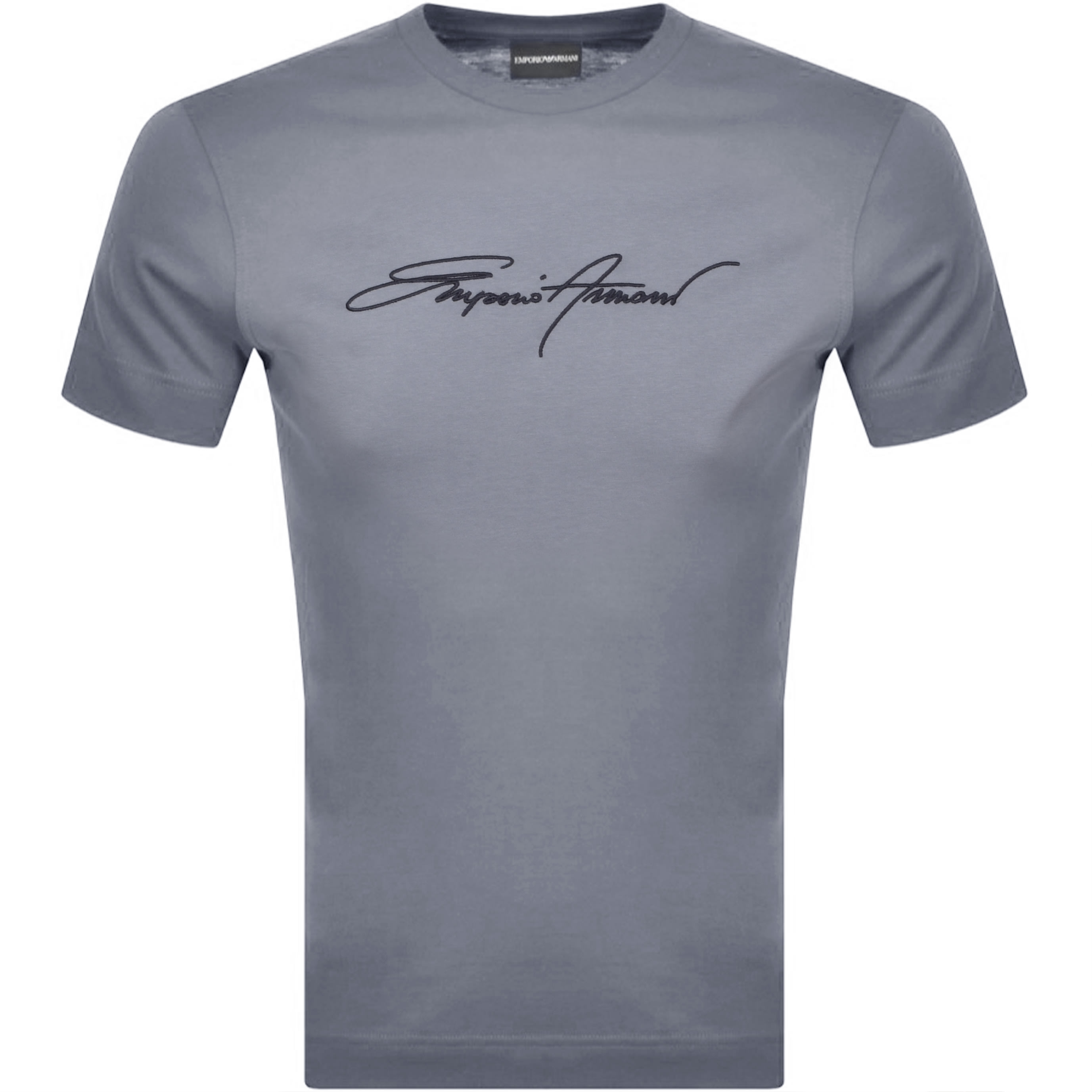 Alternative Image for ProductEmporio Armani Crew Neck Logo T Shirt Grey1